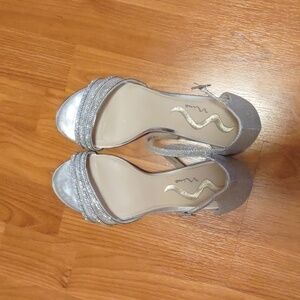 Nina Dressy Bling Glitter Block Heel Sandals